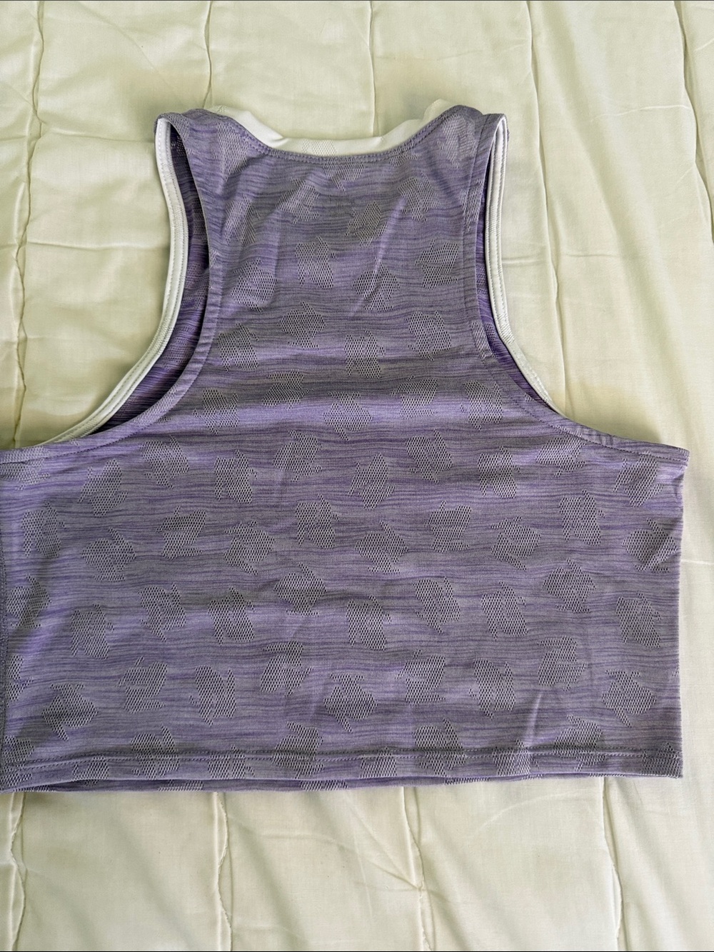 Rabbit Purple Rabbit Mesh Crop Tank Top - Picture 3 of 4